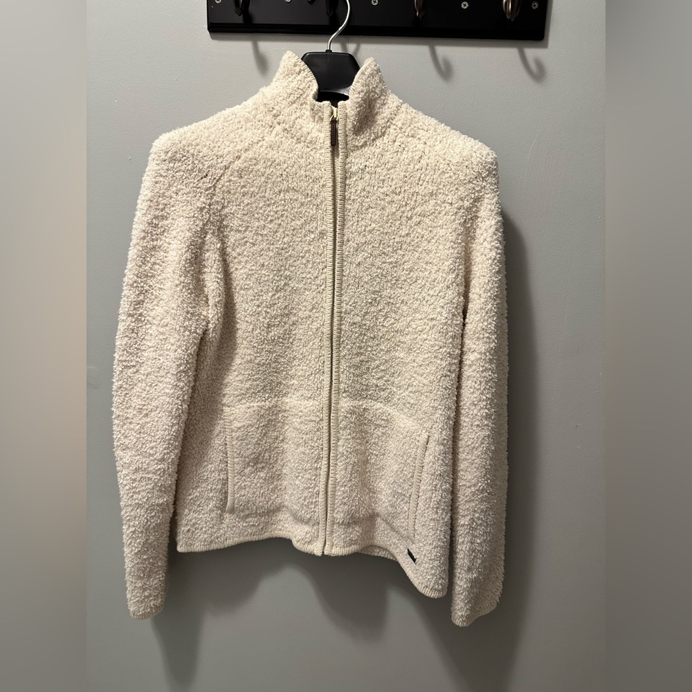 Natural Reflections Cream Sherpa Full-Zip Jacket